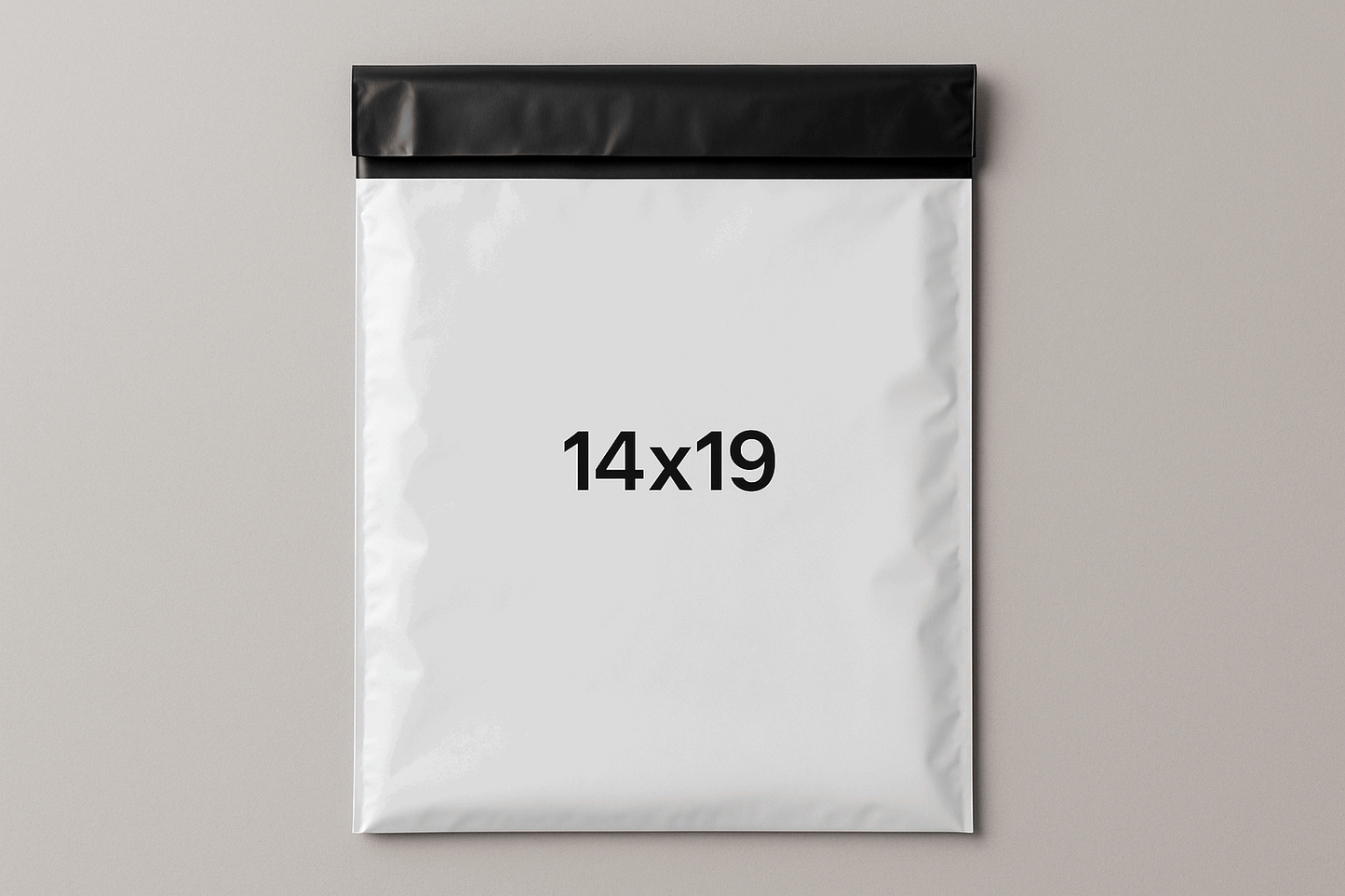 14x19 inch plastic delivery flyer bag with black stickable flap