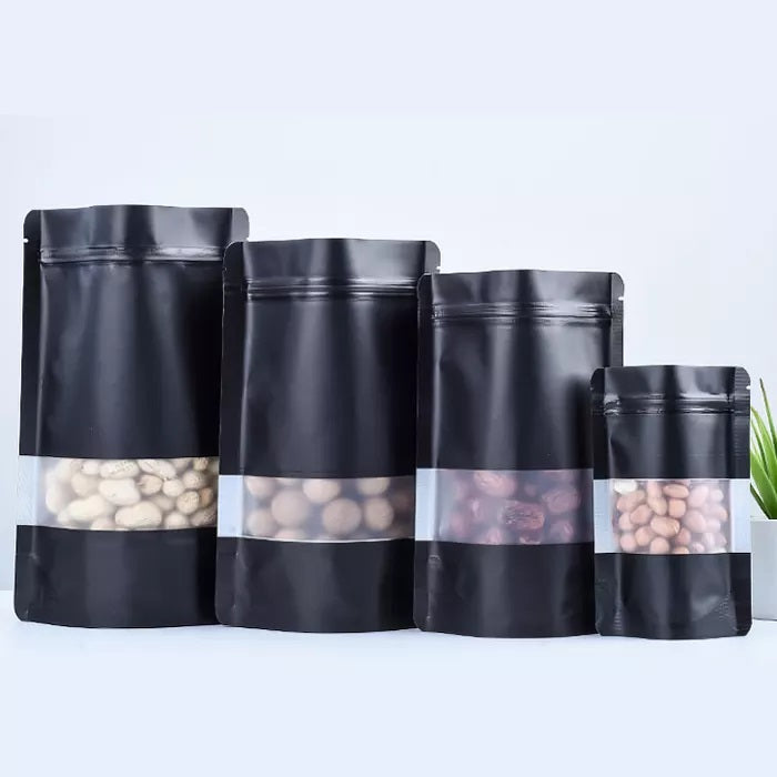 Black Aluminum Pouches | 14 x 20cm