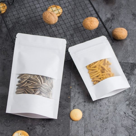 White Kraft Pouches - 16×23cm