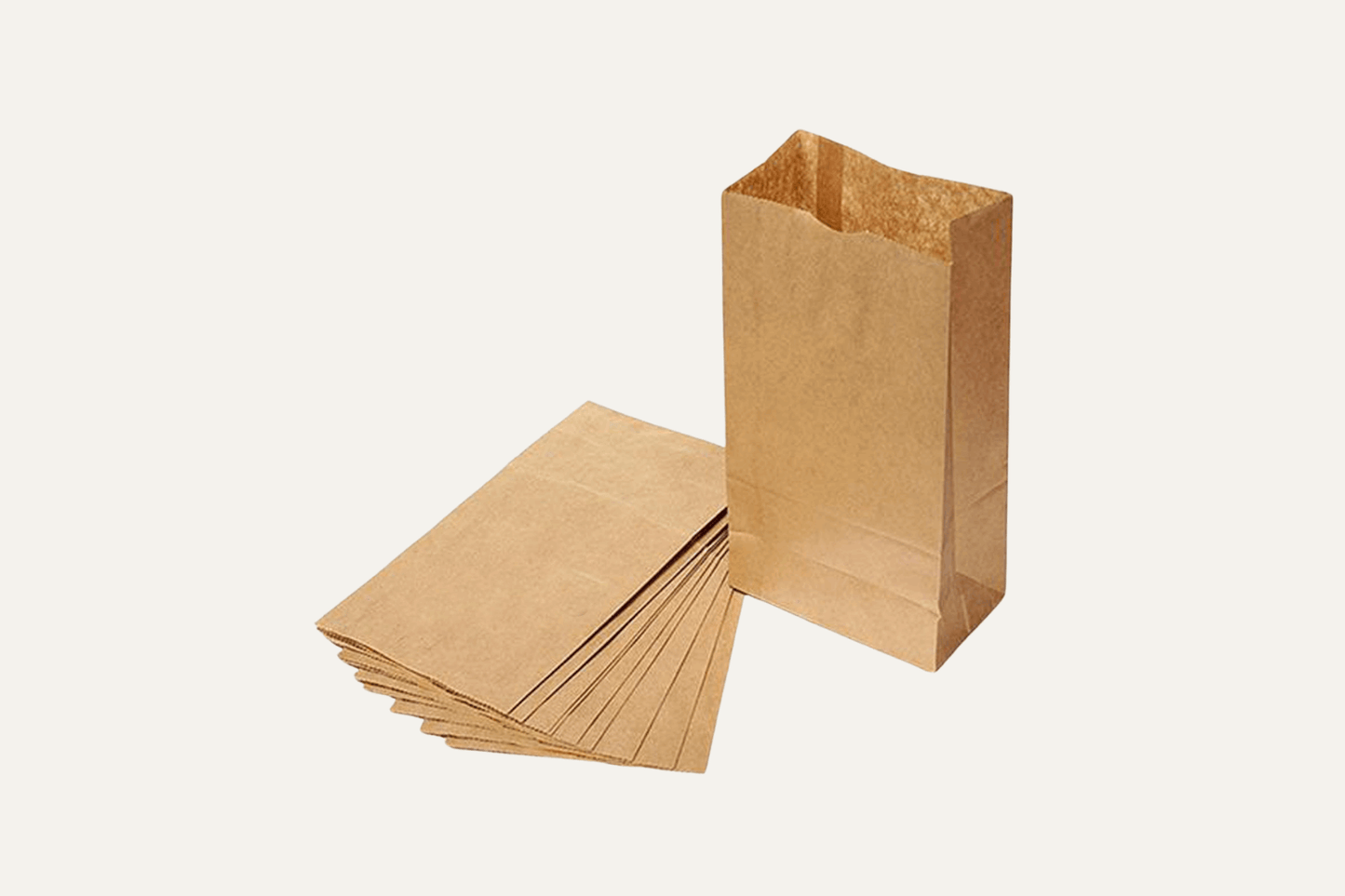 Kraft Takeaway Bag – Small 8 × 4 × 3 in