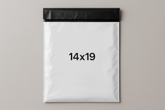 14x19 inch plastic delivery flyer bag with black stickable flap