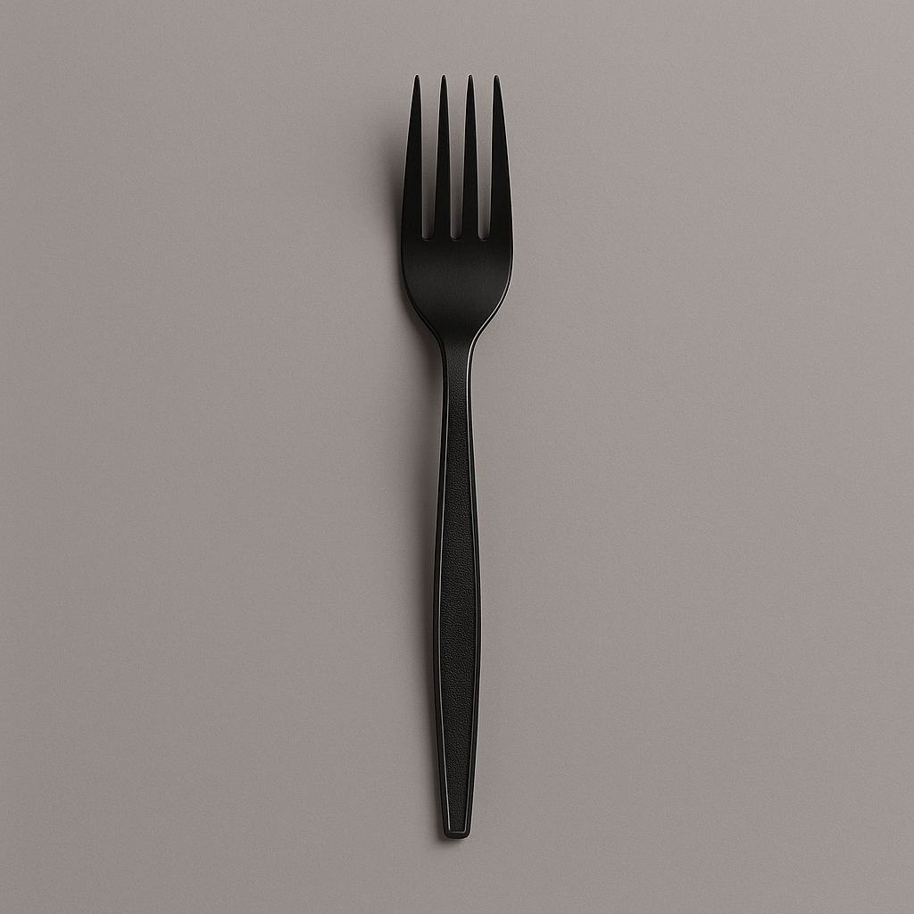 Black Plastic Cutlery