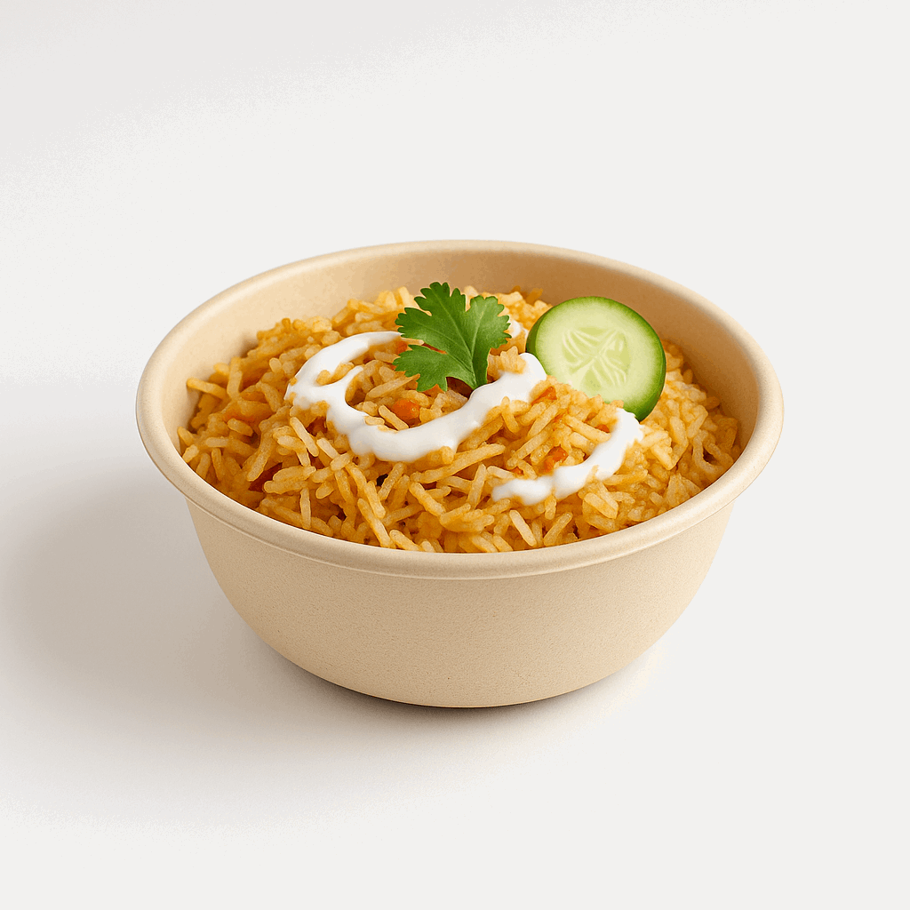 Bagasse Round Bowl with PET Lid – 850ml