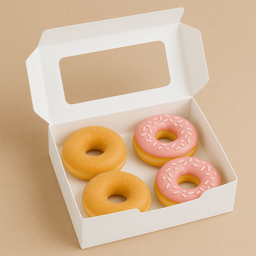 4 Donut Box with Window