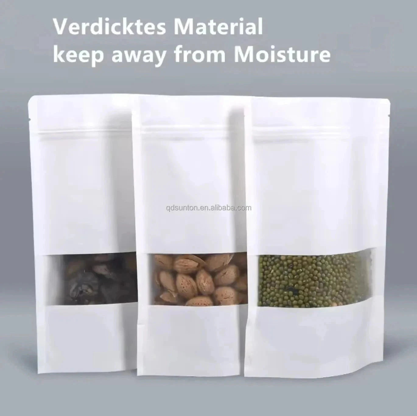 White Kraft Pouches - 12×20cm