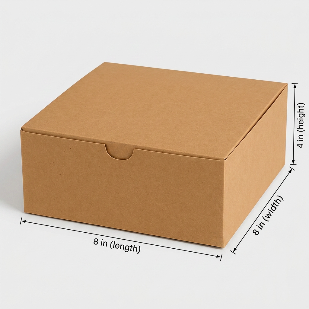 Kraft Cake Box - 8x8x4