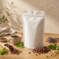 Premium Matte White Stand-Up Pouch Without Window