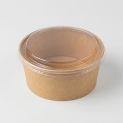 Kraft Bowl with PET Lid - Large Size - 1000ml