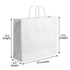 White Wardrobe Bag – Medium 14 × 18 × 4 in