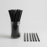 Black Plastic Straw 8mm