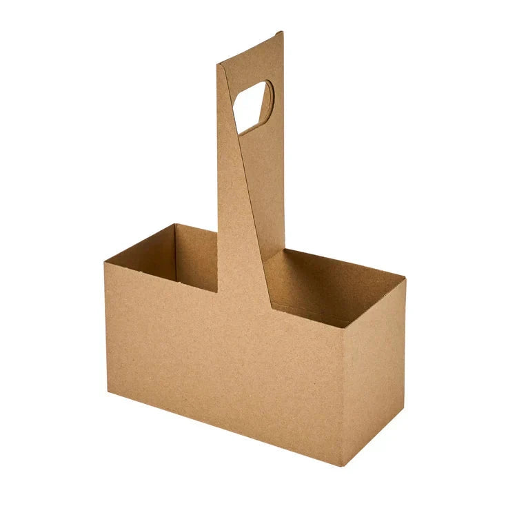 Coffee carrier box with handle
