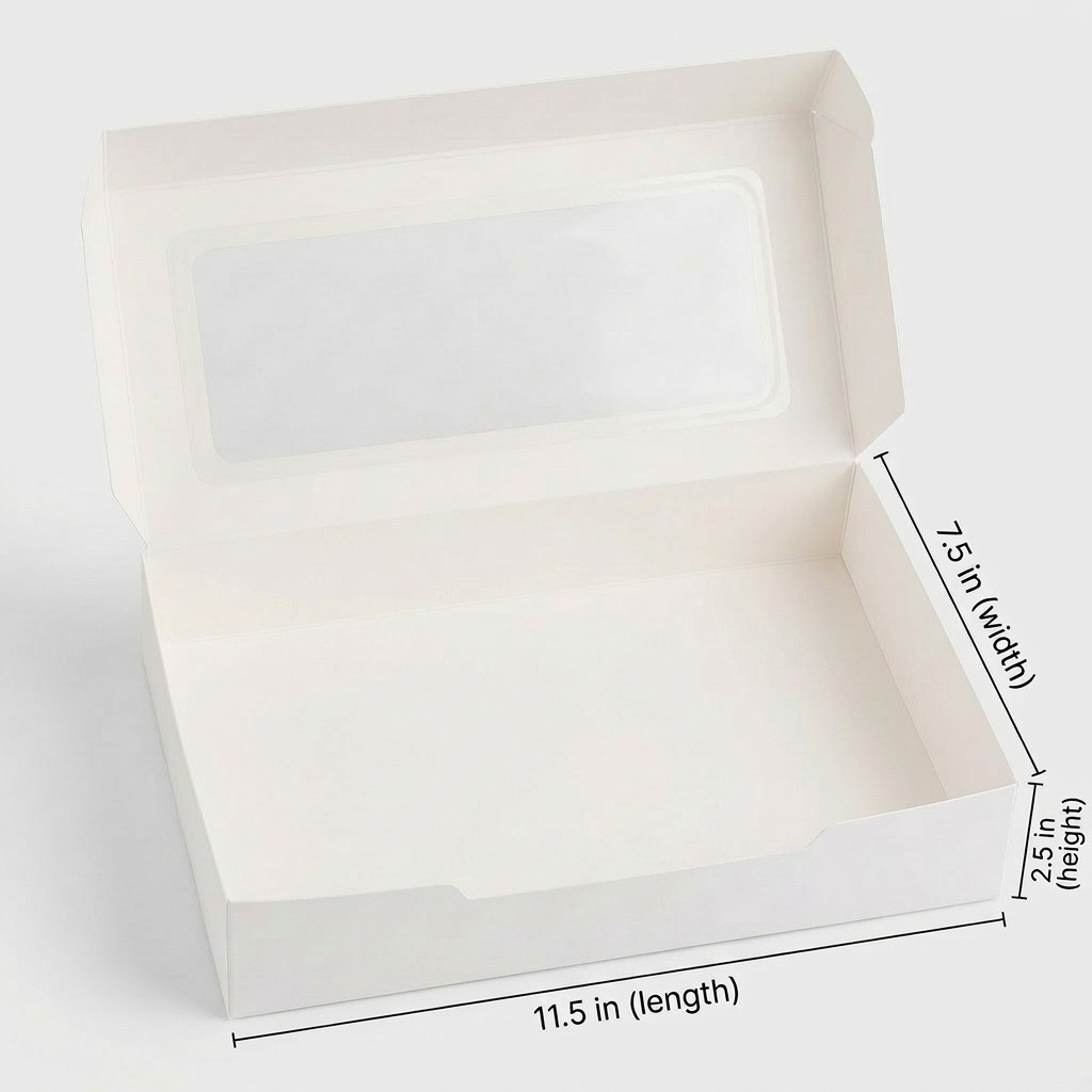 6-Donut Box with Window White
