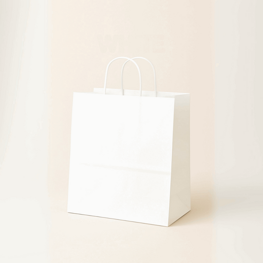 White Kraft Twisted Handle Bag (9x9x5)