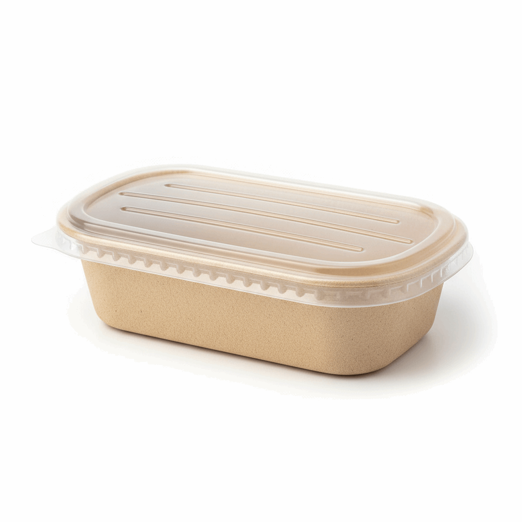 Bagasse Meal Box with Lid - 700ml