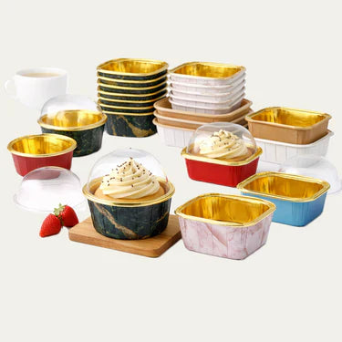 Gold Foil Cupcake Molds