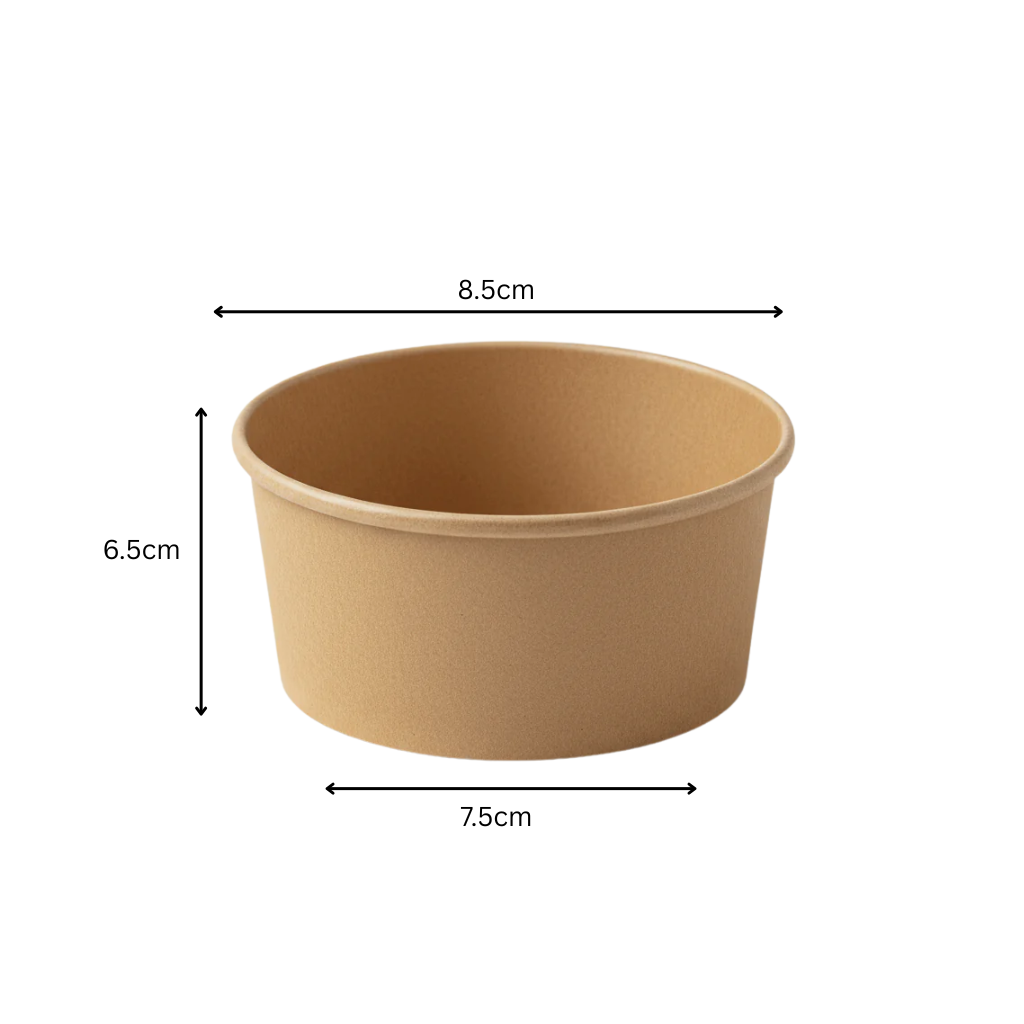 Kraft Paper Bowl with Lid – 250ml