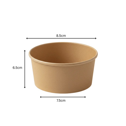 Kraft Paper Bowl with Lid – 250ml