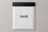 14x19 inch plastic delivery flyer bag with black stickable flap