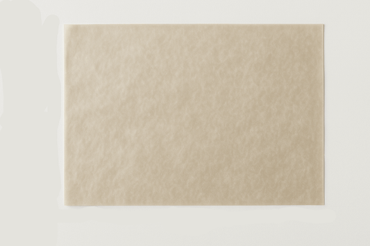15x18 inch butter paper sheet with measurement lines and labels along the edges