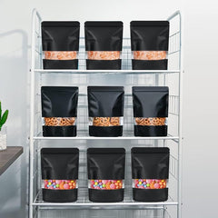 Black Aluminum Pouches With Clear Window