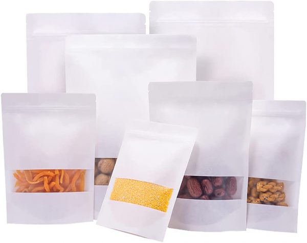 White Kraft Pouches - 18×26cm