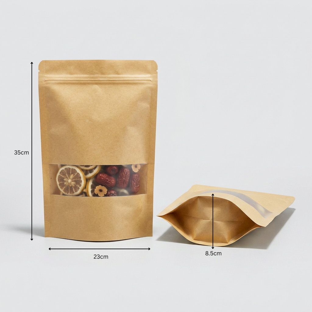 Brown Kraft Pouches - 23x35cm
