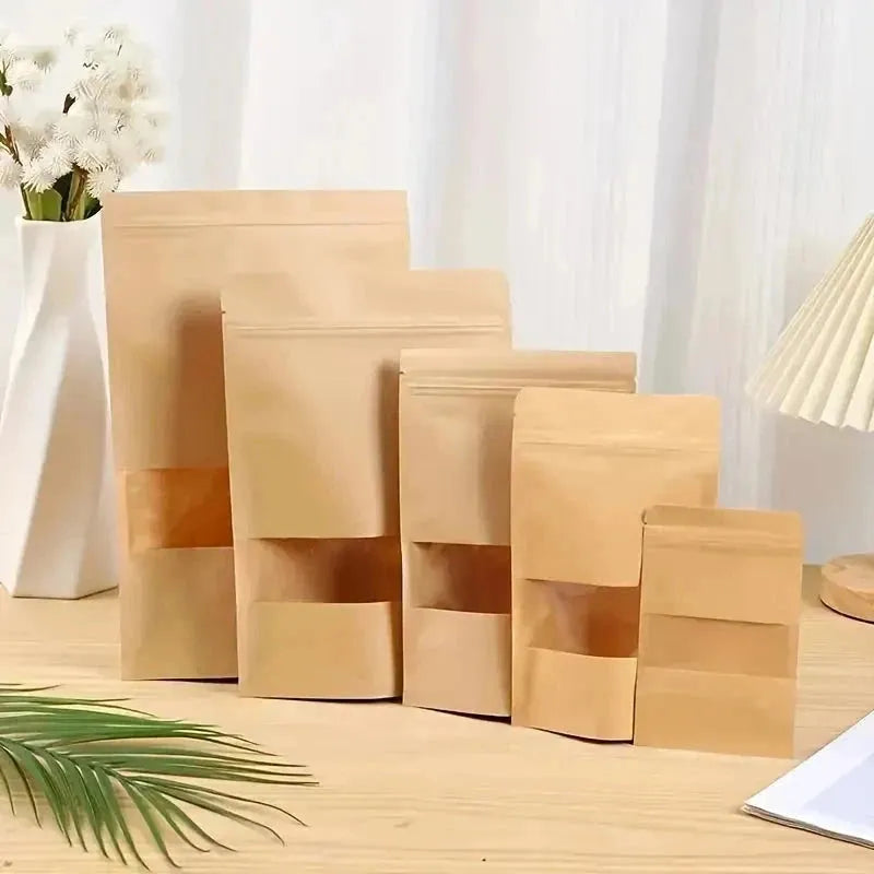 Brown Kraft Pouches - 9x14cm