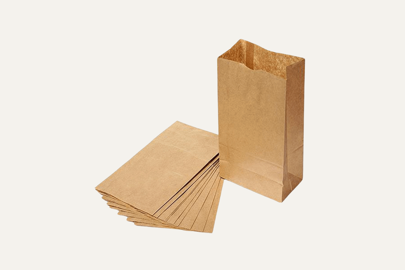 Kraft Takeaway Bag – Small 8 × 4 × 3 in