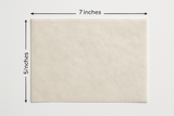 7x5 inch butter paper sheet with measurement lines and labels along the edges