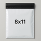 8x11 inch plastic delivery flyer bag with black stickable flap