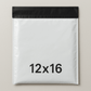 12x16 inch plastic delivery flyer bag with black stickable flap