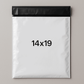14x19 inch plastic delivery flyer bag with black stickable flap