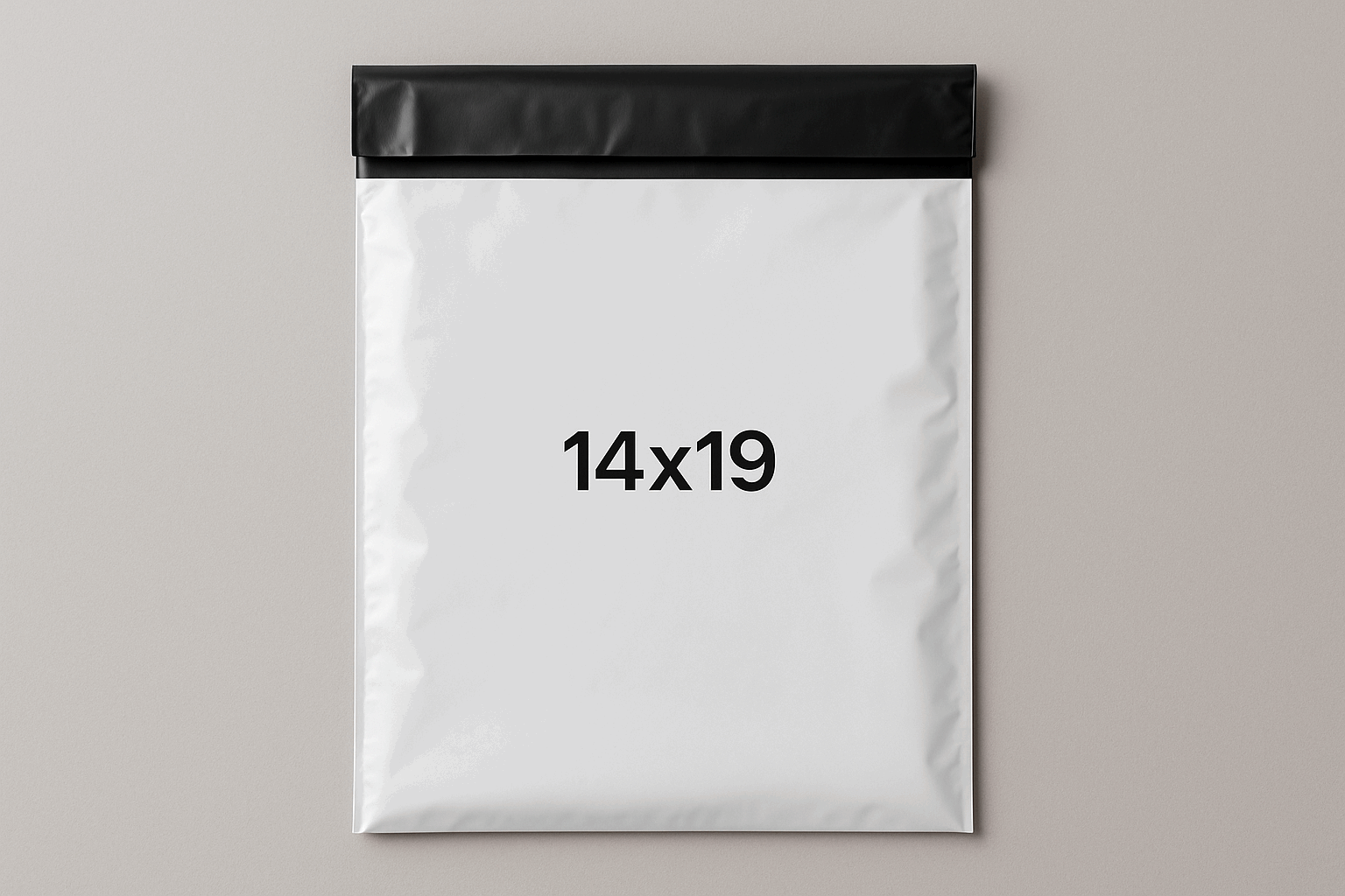 14x19 inch plastic delivery flyer bag with black stickable flap