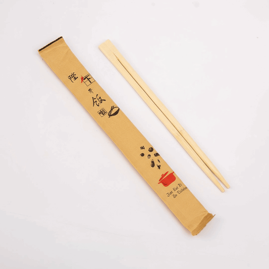 Bamboo chopsticks wrapped