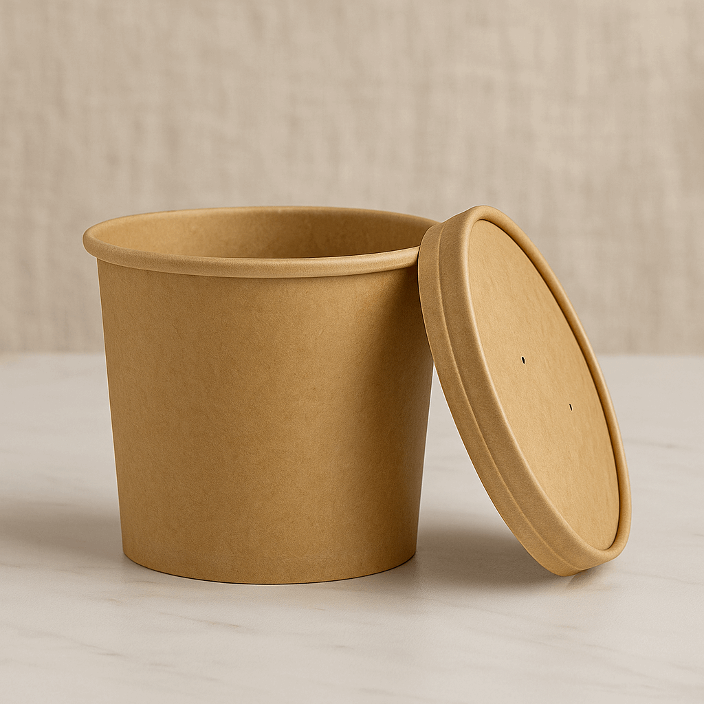 Kraft Paper Bowl with Lid – 480ml