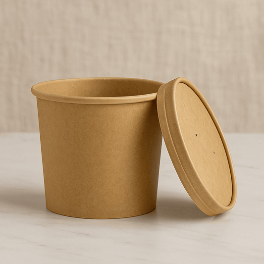 Kraft Paper Bowl with Lid – 480ml