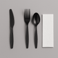 Black Plastic Cutlery