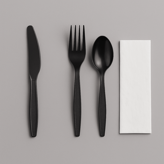 Black Plastic Cutlery