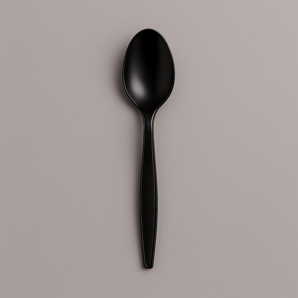 Black Plastic Cutlery