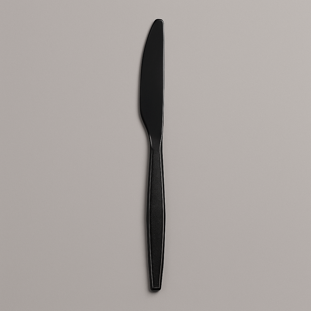 Black Plastic Cutlery
