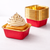 Square Gold Paper Foil Cupcake Molds with lid
