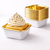 Square Gold Paper Foil Cupcake Molds with lid