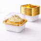 premium round gold foil cupcake molds with clear dome lids bake and serve – PackItUp Pakistan