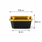 Square Gold Paper Foil Cupcake Molds with lid
