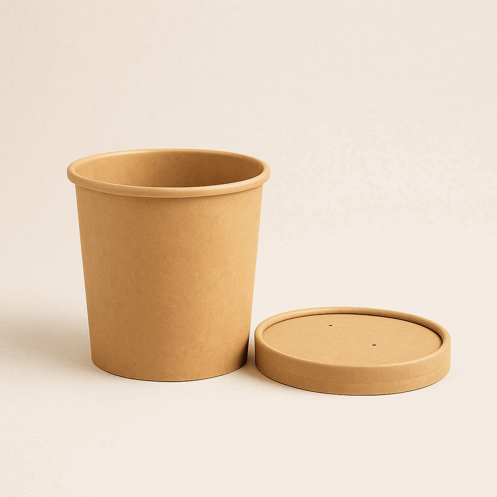 Kraft Paper Bowl with Lid – 750ml – Pack it up