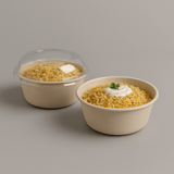 Bagasse Round Bowl with PET Lid – 850ml