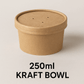 Kraft Paper Bowl with Lid – 250ml