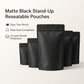 Black Matte Stand-Up Pouch Without Window (No Window)
