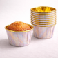 Round Gold Foil Cupcake Molds with lid
