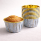 Round Gold Foil Cupcake Molds with lid